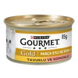Purina 24x85 gr Gourmet Gold Somonlu Tavuklu Kedi Konservesi