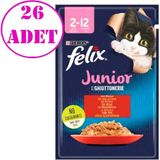 Purina Felix Sığır Eti Yaş Yavru Kedi Maması 85 gr 26 Ad - Karışık