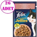 Purina Felix Somonlu ve Karidesli Yaş Kedi Maması 85 gr 26 Ad - Karışık