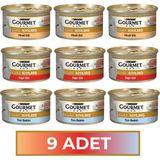 Purina Gourmet Gold Karışık Kıyılmış 9x85 gr Konserve Yetişkin Kedi Yaş Maması