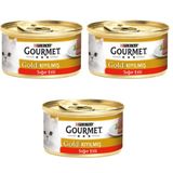 Purina Gourmet Gold Kıyılmış Sığır Eti 3x85 gr Kedi Maması