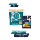 Purina One Kuru Kedi Maması Tavuklu Yetişkin Kediler 1,5 Kg+Felix Tavuklu Yetişkin Kedi Pouch