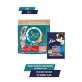 Purina One Somonlu Kısırlaştırılmış Kedi Maması 1,5 Kg Felix Kuzu Etli Kedi Yaş Maması 85 Gr.
