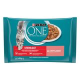 PURINA ONE Somonlu Kısırlaştırılmış Kediler İçin Yaş Kedi Maması 85 Gram, 4 Adet