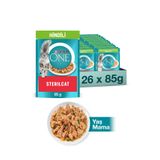 Purina One Sterilcat Hindi ve Yeşil Fasulyeli Yaş Kısırlaştırılmış Kedi Maması 26x85g