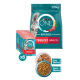 Purina One Sterilcat Sığır Eti Buğday Kısır Kedi Maması 9.75kg Somonlu Yaş Kısır Kedi Maması 6x85g
