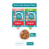 Purina One Sterilcat Yaş Kısırlaştırılmış Kedi Maması 30'lu Karma Paket (SOMON 15X85G, HİNDİ 15X85G)