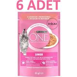 Purina One Yavru Kedi Maması Somon & Havuç 85G x 6 Adet