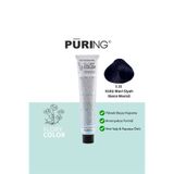 PURING Flory Color Papatya Özlü Amonyaksız Saç Boyası 100ml - 1.11 Küllü Mavi Siyah (Gece Mavisi)
