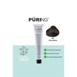 PURING Flory Color Papatya Özlü Amonyaksız Saç Boyası 100ml - 4.0 Orta Kahve (Kahverengi)
