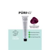 PURING Flory Color Papatya Özlü Amonyaksız Saç Boyası 100ml - 6.26 Koyu Kumral Viyole Kızıl (Vişne Moru)