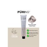 PURING Fruity Color Meyve Asitli Profesyonel Krem Saç Boyası 100ml - 11.1 Süper Açıcı Küllü (Küllü Platin)