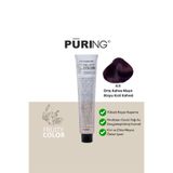 PURING Fruity Color Meyve Asitli Profesyonel Krem Saç Boyası 100ml - 4.5 Orta Kahve Maun (Koyu Kızıl Kahve)
