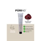 PURING Fruity Color Meyve Asitli Profesyonel Krem Saç Boyası 100ml - 5.6 Açık Kahve Kızıl (Şarap Kızılı)