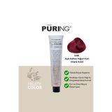 PURING Fruity Color Meyve Asitli Profesyonel Krem Saç Boyası 100ml - 5.66 Açık Kahve Yoğun Kızıl(Vişne Kızıl)