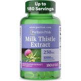 Puritan's Pride Milk Thistle Silymarin 4:1 Concentration Extract 250MG - 180 Softgels - Usa Vers.