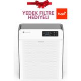 Purmed Pure Flat Hava Temizleme Cihazı, Iyonizer + UV + Wi-Fi , Yedek Hepa Filtre Hediyeli