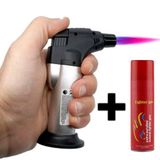 Purmuz Turbo Mesale 1300C Jet Alevli Doldurulabilir + Butan Gaz Hediyeli Mesalesi Torch Cakmak
