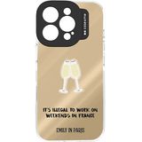Puro Emily In Paris iPhone 16 Pro Telefon Kılıfı Rose