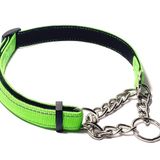 PUROAYET Köpekler için Martingale Yaka Yansıtıcı Naylon Köpek Eğitim Tasmaları Yumuşak Dolgulu Çekmez Ayarlanabilir Yaka Büyük/Orta/Küçük Köpekler için Paslanmaz Çelik Zincir Yaka, Hediye Kutusuyla