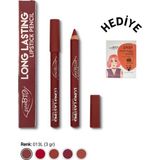 Purobio Cosmetics Uzun Süre Kalıcı Kalem Ruj Ruj | Bordo | Doğal & Nemlendirici | Vegan - Kırmızı - Bordo