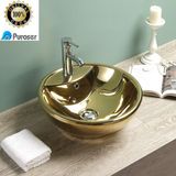 Puroser Demre Gold Tezgah Üstü Çanak Lavabo