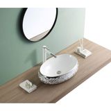 Puroser Flower Silver Tezgah Üstü Çanak Lavabo - Beyaz - Yok
