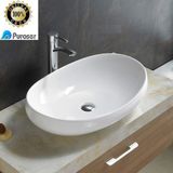 Puroser Kaş Tezgah Üstü Çanak Lavabo - Parlak Beyaz - Yok