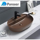 Puroser Letoon Kahve Tezgah Üstü Çanak Lavabo - Parlak Beyaz - Yok