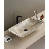 Puroser Marbel Beige Tezgah Üstü Çanak Lavabo