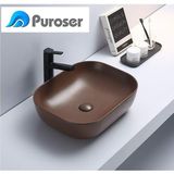 Puroser Palazzo Kahve Tezgah Üstü Çanak Lavabo - Parlak Beyaz - Yok