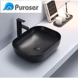Puroser Palazzo Siyah Tezgah Üstü Çanak Lavabo - Yok