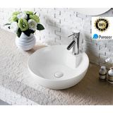 Puroser Pera Tezgah Üstü Çanak Lavabo - Parlak Beyaz - Yok