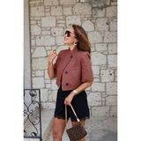 Purple By Banu Kiremit Dik Yaka Crop Ceket
