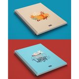 Purple & More Marka Be Spicy ve Hello Winter 2'li Defter Seti A5 80 Yaprak Spiralli Defter - çizgili