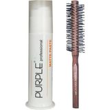 Purple Professional 100 ml Mat Wax Doğal Şekillendirici ve Venüs 1401 Fön Fırçası ile Etkili Sonuç