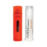 Purple Professional Mat Wax 100 ml Doğal Şekillendirici ve Morfose Turuncu Sprey 200 ml