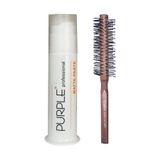 Purple Professional Purple Mat Wax 100 ml Doğal Şekillendirici ve Venüs 1401 Kuaför Fön Fırçası