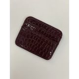 Purpleart Kadın Mini Kartlık 5 Bölmeli Suni Deri Bordo 8X10CM Basic Koleksiyon Tasarımı - Standart