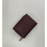 Purpleart Kadın Polo Armalı Suni Deri Küçük Boy Cüzdan 7X10CM - Standart - Bordo