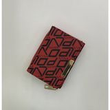 Purpleart Kadın Polo Yazı Baskılı Küçük Boy Cüzdan 7X11CM - Standart - Kırmızı