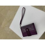 Purpleart Kadın Taşlı Portföy Bilek Askılı Cüzdan 10X12CM - Standart - Mor