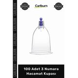 Pürüzsüz Çapaksız Profesyonel Steril Vakumlu Haccam Seti 100 Adet 3 Numara Hacamat Kupası