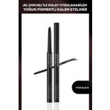 Pürüzsüz Uygulanan Jel Dokuda Kalem Eyeliner 0.14g Missha Longwear Gel Pencil Liner (Titan Black)