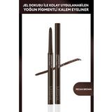 Pürüzsüz Uygulanan Jel Dokuda Kalem Eyeliner Missha Longwear Gel Pencil Liner (Pecan Brown) 0.14g
