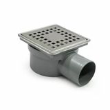 Purvex Home 10X10 Paslanmaz Metal Çerçeveli Paslanmaz Yer Süzgeci - Yandan Çıkışlı