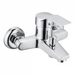 Purvex Home Spektra Banyo Bataryası Duvara Montaj Aç Kapa Krom Pirinç Musluk Fonksiyonel Yönlendiricili Duş Batarya Seti Lüks Modern Tasarım