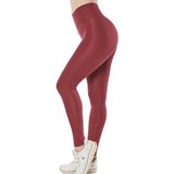 Push and Up Slim-Effect, Yüksek Bel, Esnek, Toparlayıcı Spor Tayt - PUSH-UP TAYT (Bordo, S)