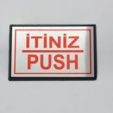 Push - İtiniz Yönlendirme Tabelası Yapışkanlı Büyük Boy 13 X 8 Cm