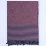 Püskül Çift Kişilik Yatak Örtüsü Ve Pike |%100 Pamuklu İnce Hafif Yazlık Battaniye | Boho Dekoratif Koltuk Örtüsü | Çok Amaçlı Çeyizlik Günlük Kullanım (Gül Kurusu, 200X250 Cm Çif